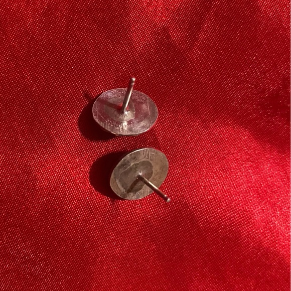 Sterling Turquoise Antique Earrings - Picture 7 of 11